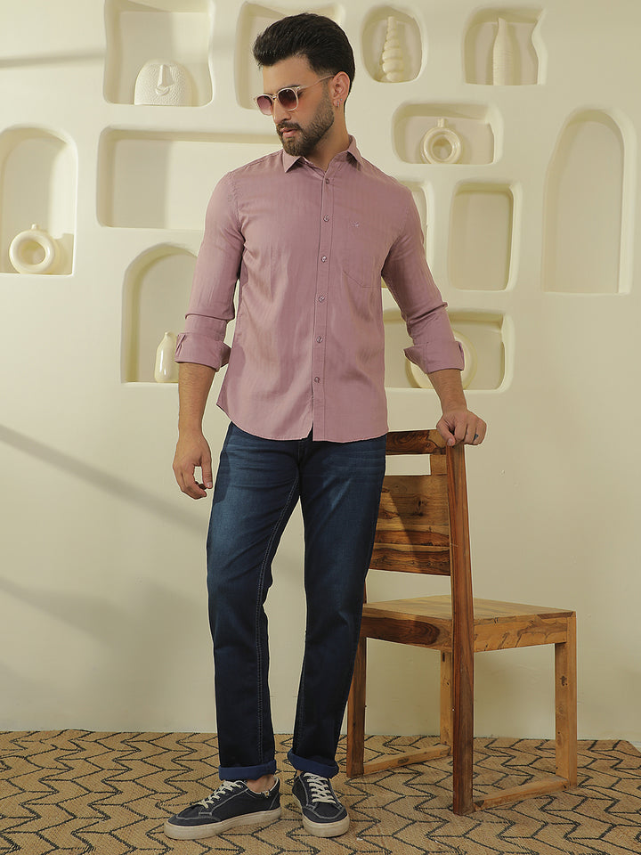 Pink Vertical Stripes Shirt