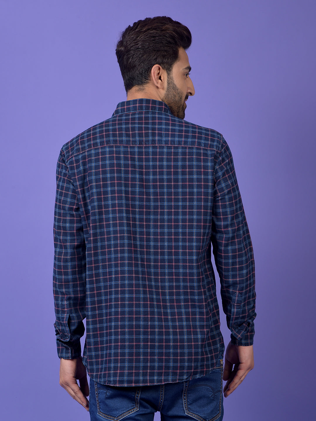 Red Ember Check Casual Shirt