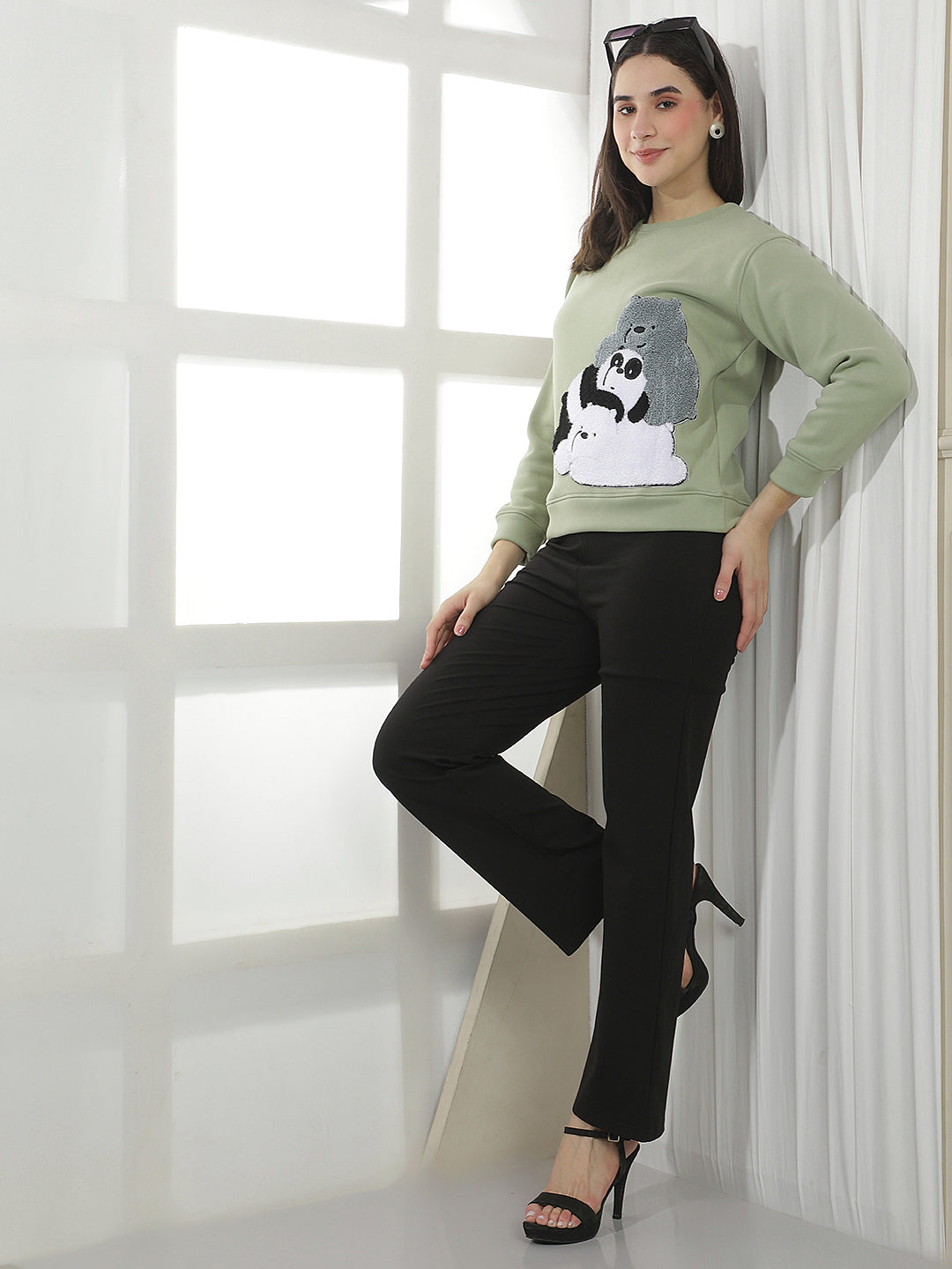 Red Graphic Print Sweatshirt