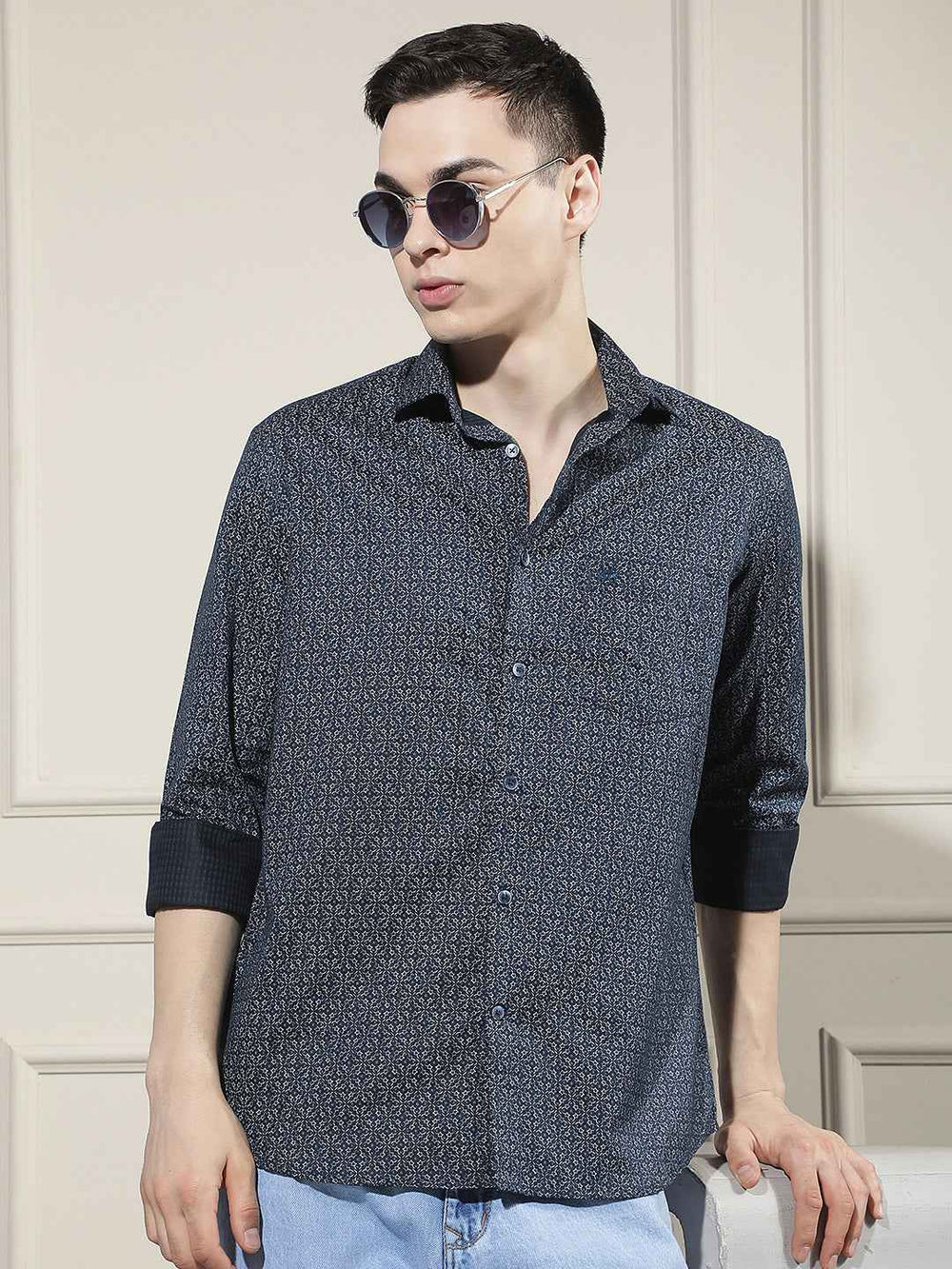 Gentle Blue Printed Shirt