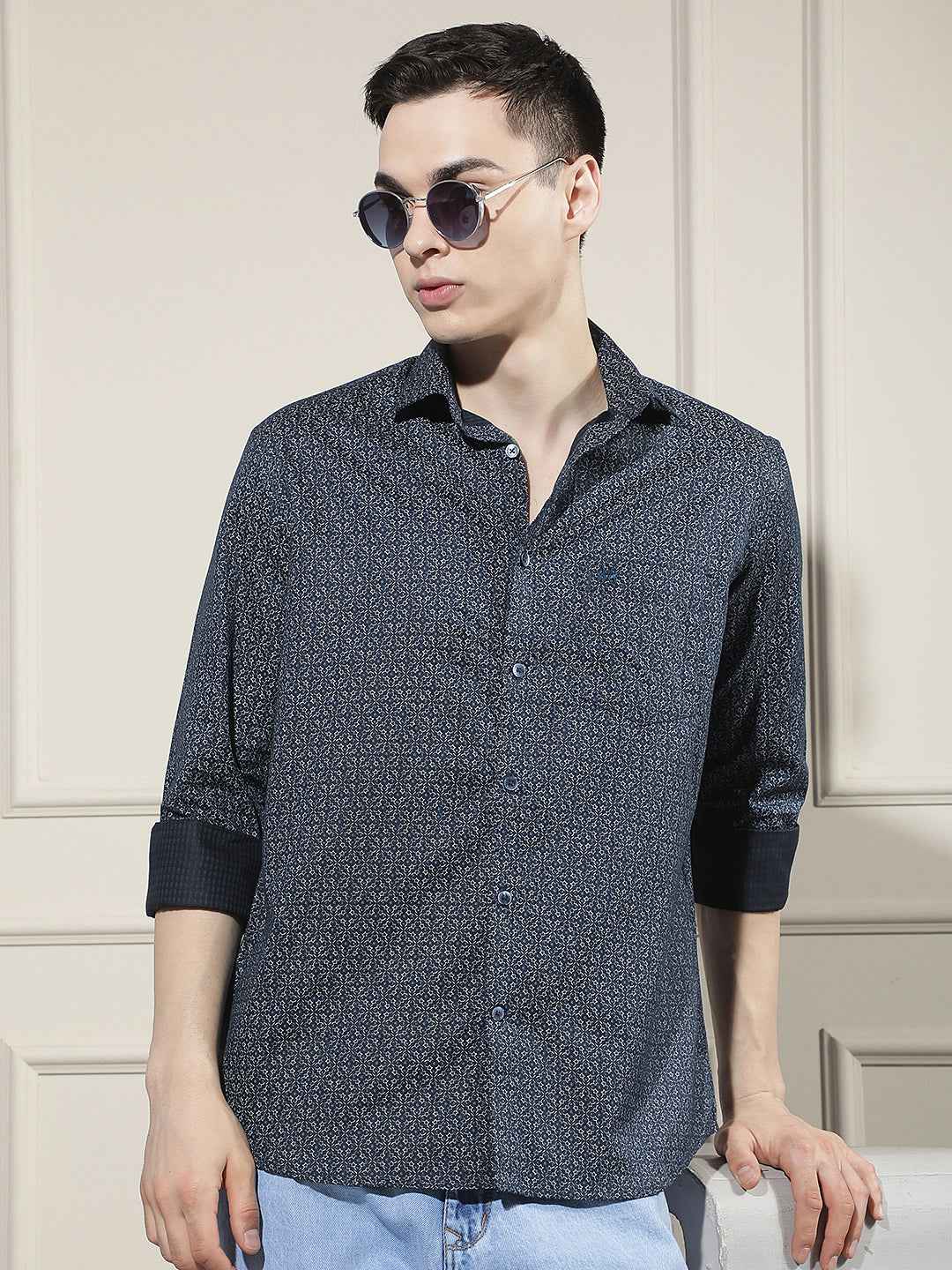 Gentle Blue Printed Shirt