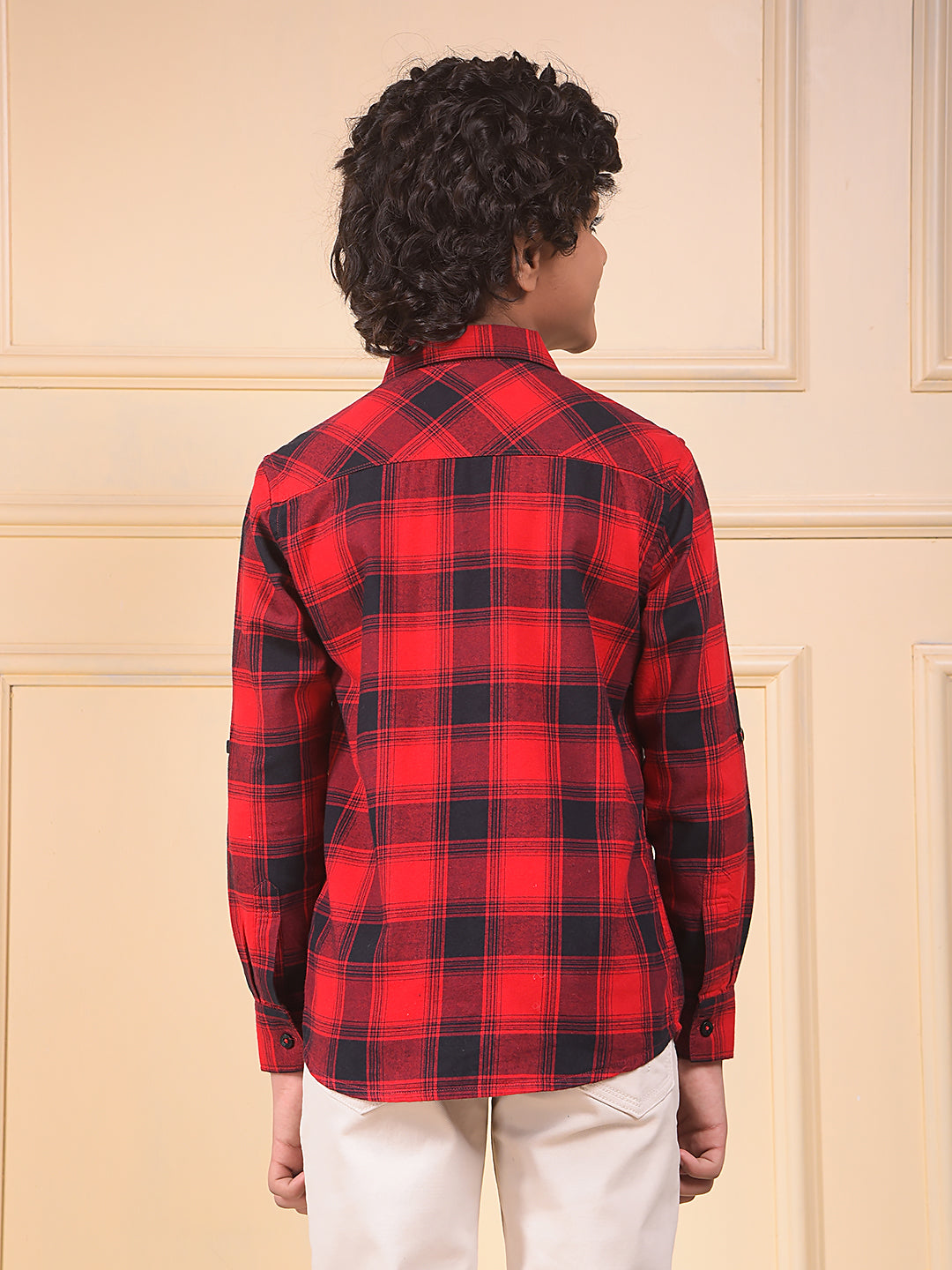 Red Checked 100% Cotton Shirt
