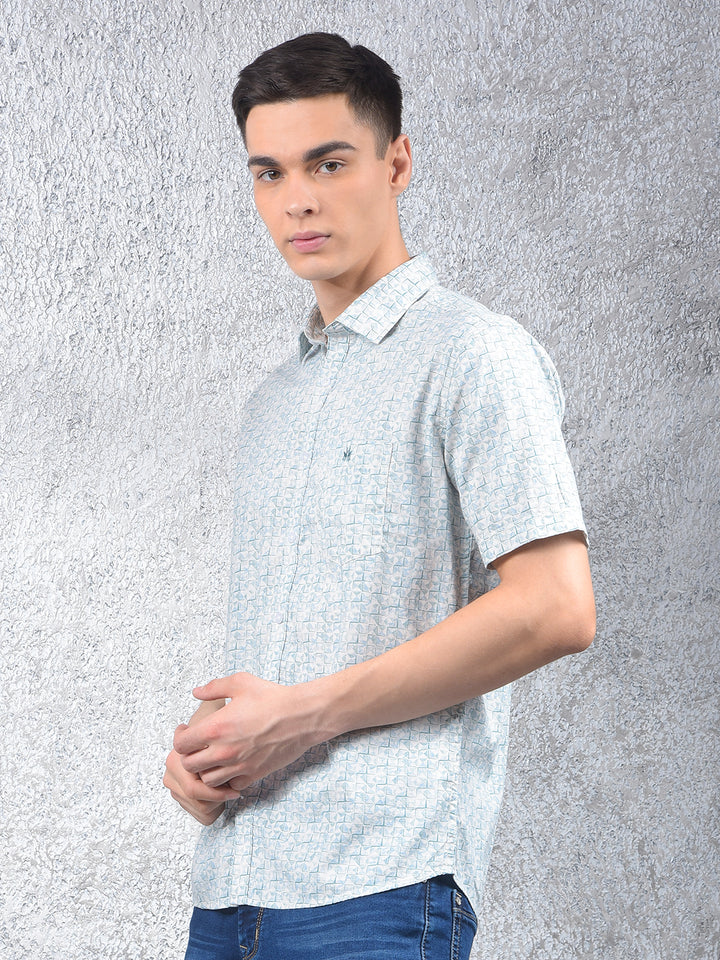 Green Printed Shirt