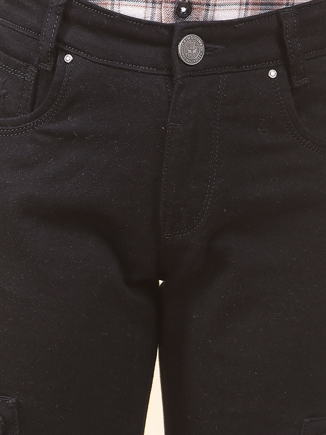 Black Straight Cargo Jeans