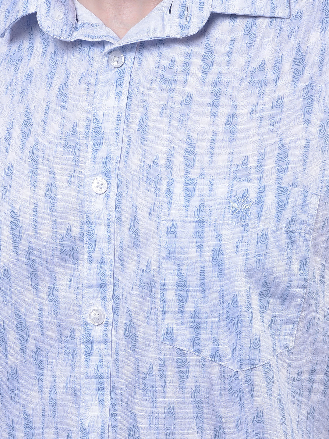 Blue Printed Shirt