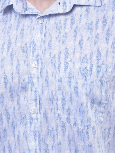 Blue Printed Shirt