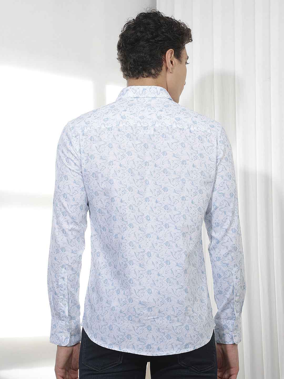 White Printed 100% Cotton Shirt