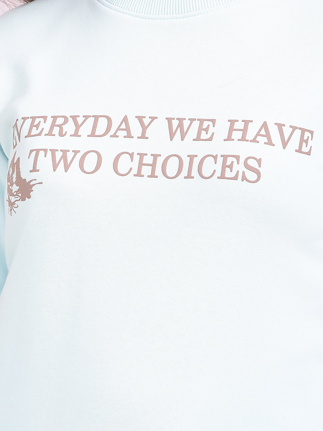 Blue Graphic Print Sweatshirt