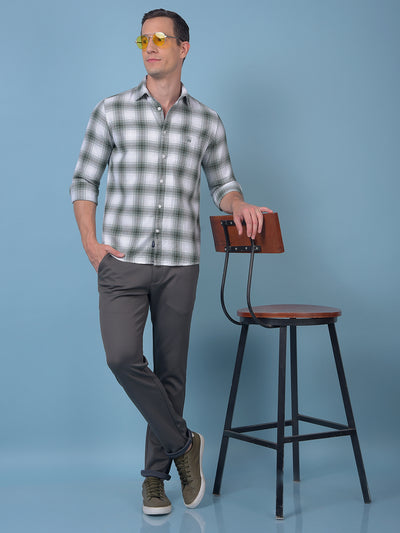 Green Checked 100% Cotton Shirt