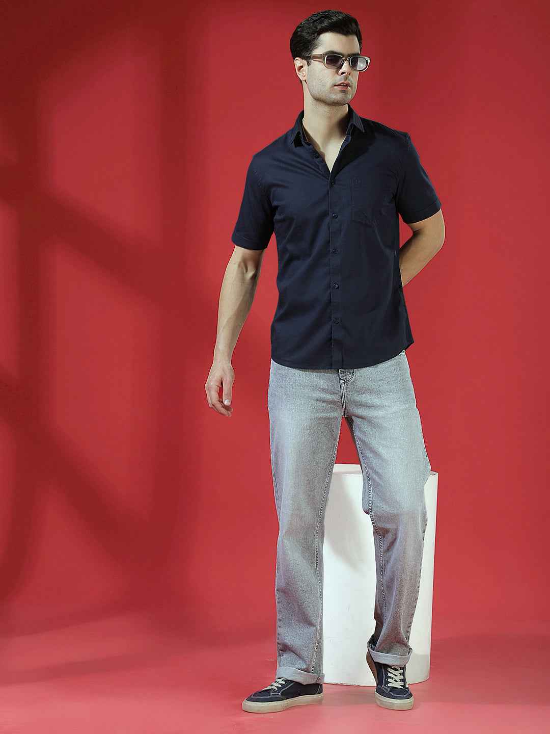 Navy Sleek Minimal Shirt