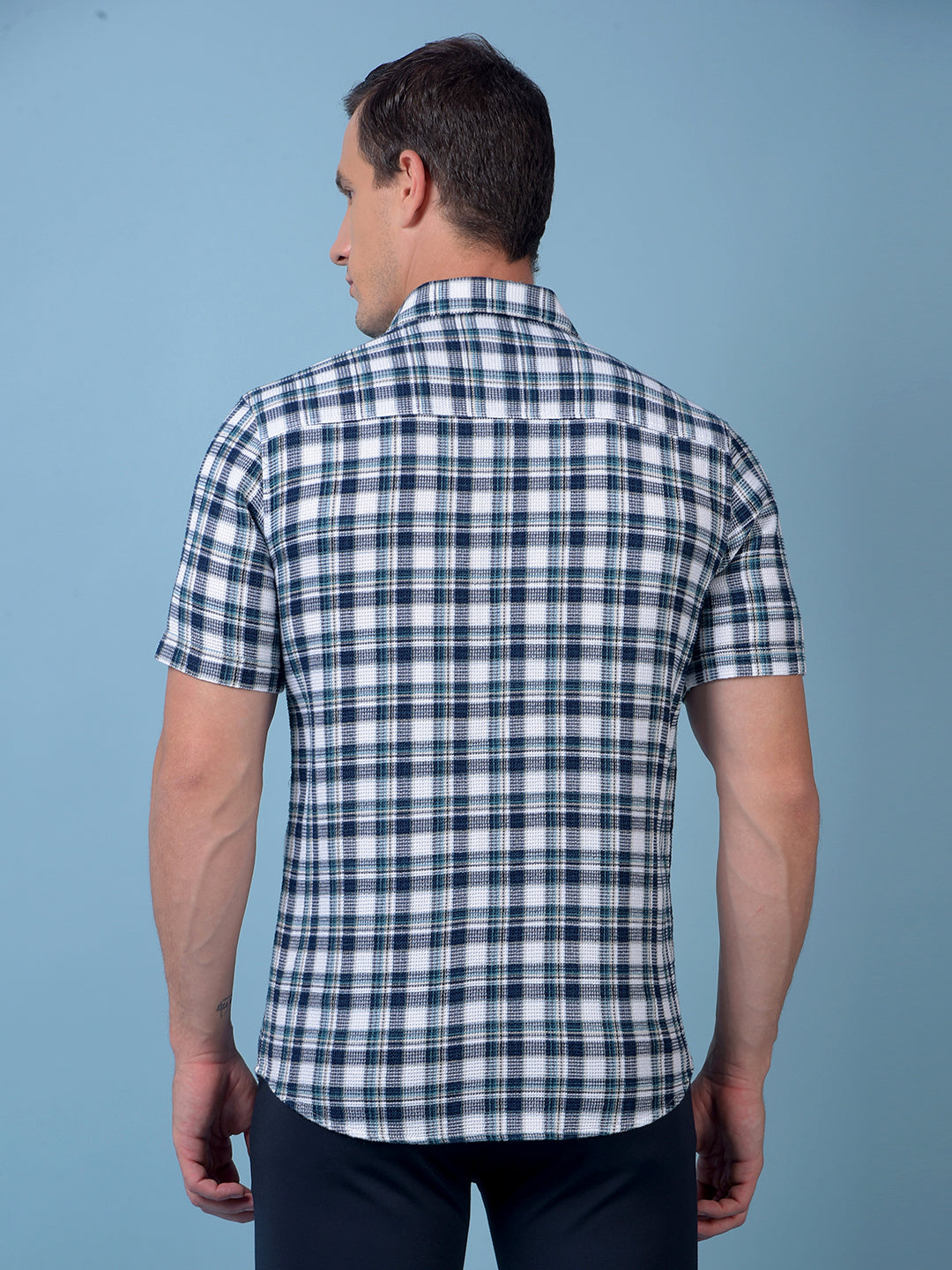 Green Checked 100% Cotton Shirt