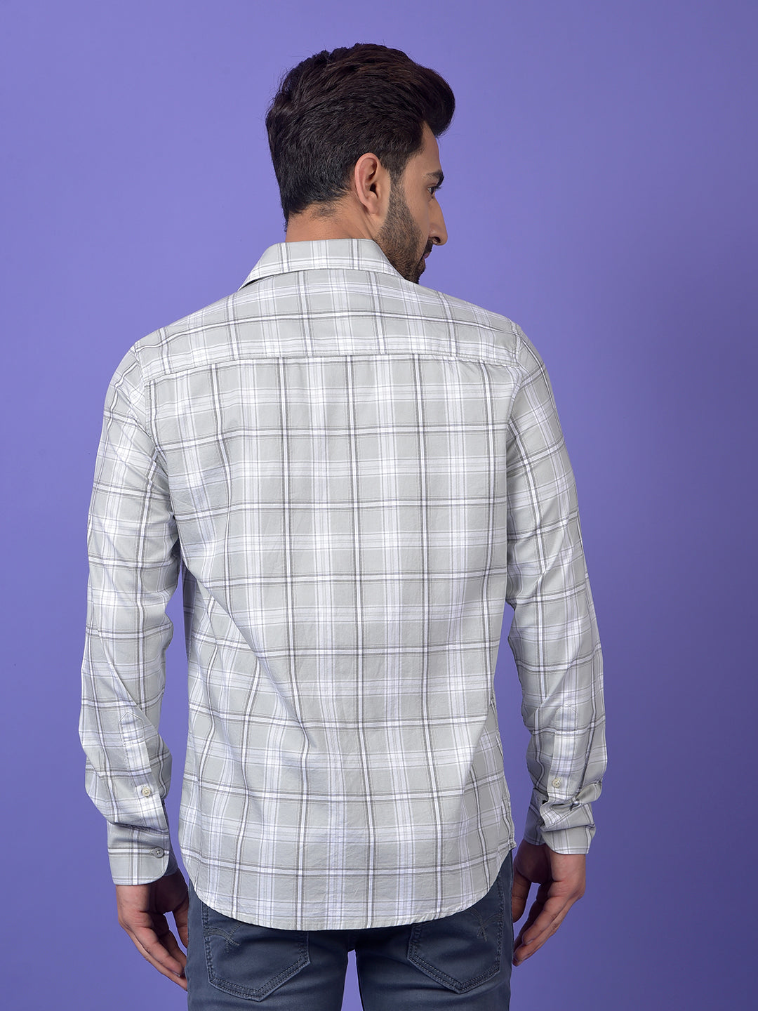 Green Checked 100% Cotton Shirt