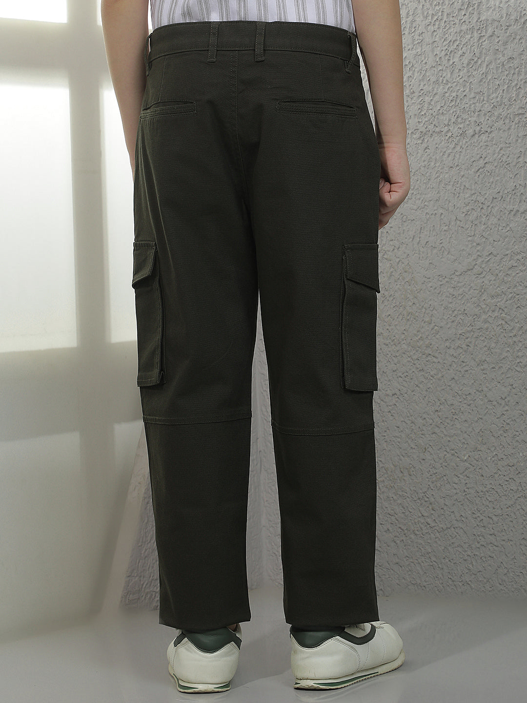 Tailored Deep Olive Cargo Trousers