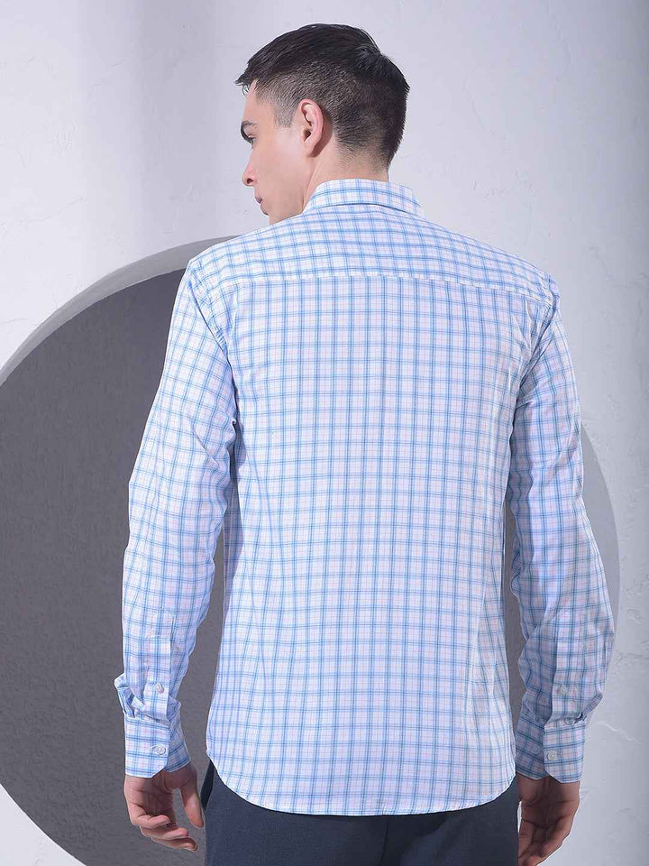 White Checked 100% Cotton Shirt
