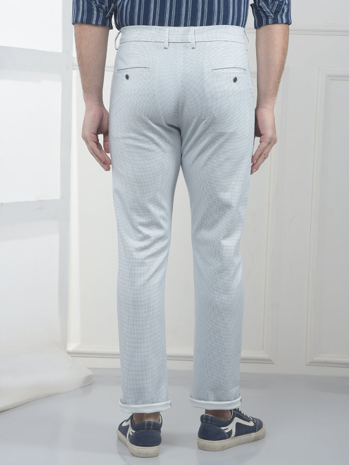 Grey Jacquard Knitted Trousers