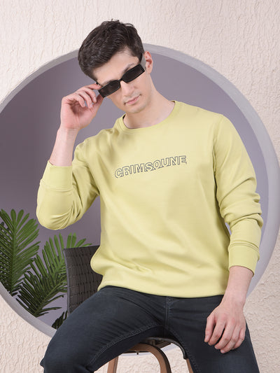 Green Typographic Print Sweatshirt