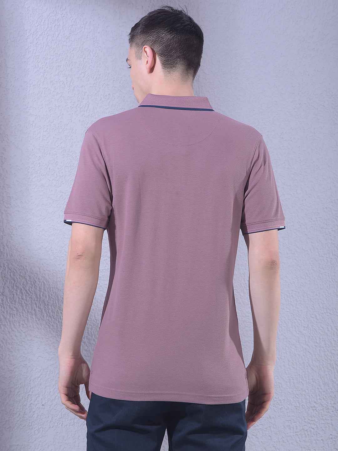 Purple Polo Neck T-Shirt