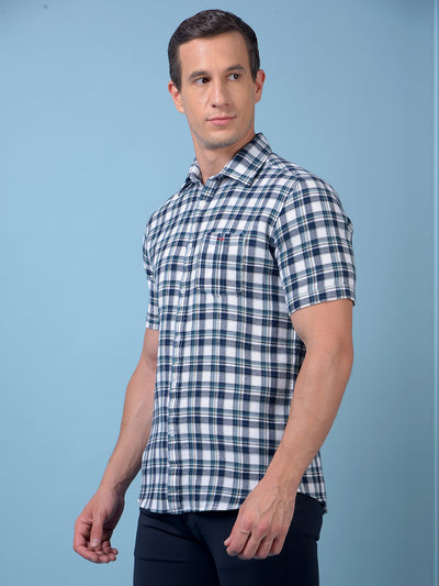 Green Checked 100% Cotton Shirt