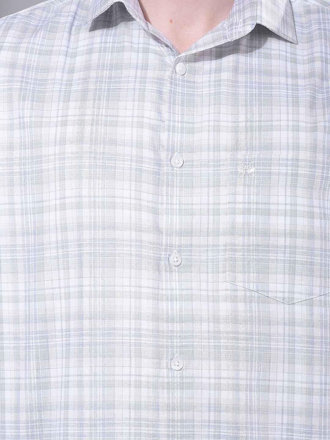 Green Checked 100% Cotton Shirt
