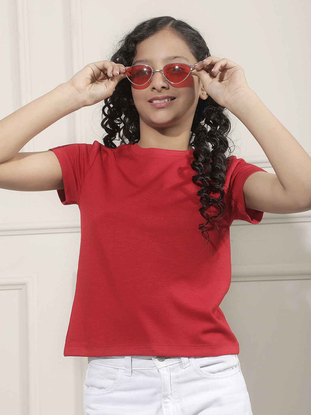 Luxe Red Crop T-Shirt