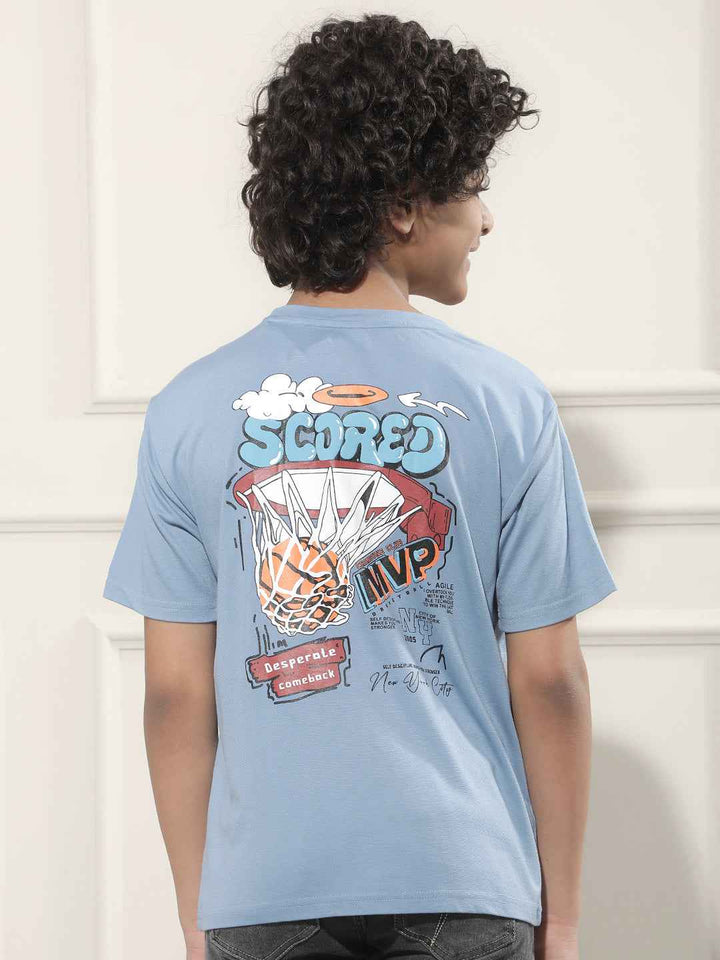 Blue Graphic Print T-Shirt