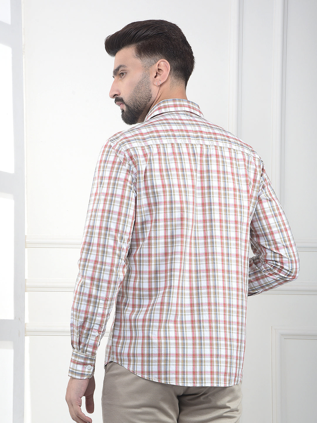 Red Checked 100% Cotton Shirt