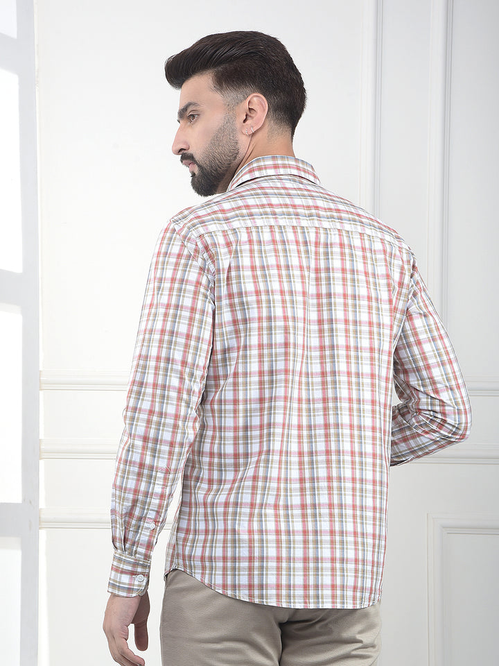 Red Checked 100% Cotton Shirt