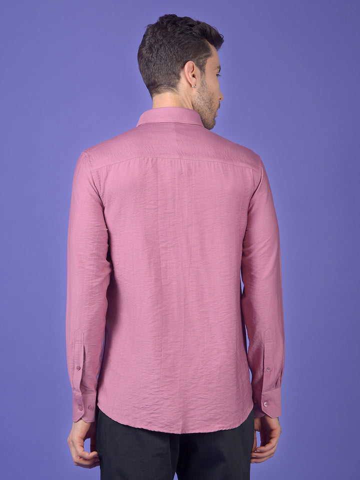 Pink Textured Shirt