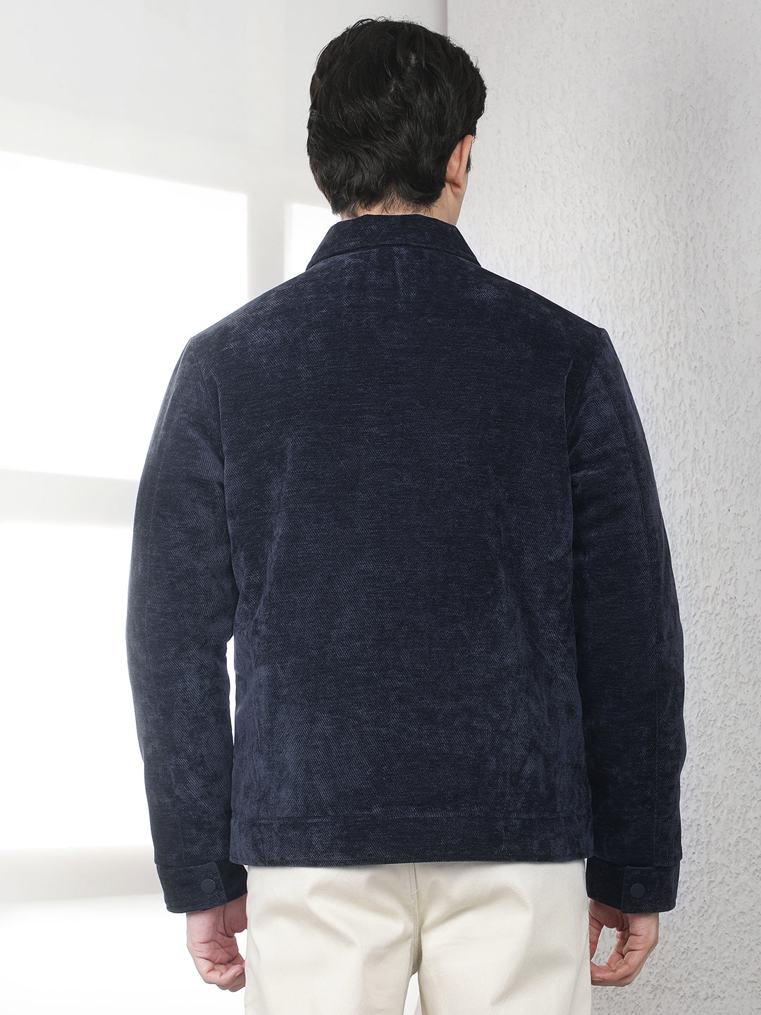 Navy Blue Cotton Shacket