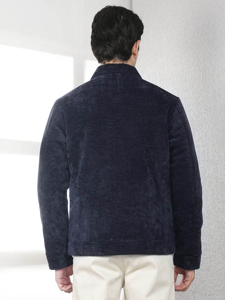 Navy Blue Cotton Shacket