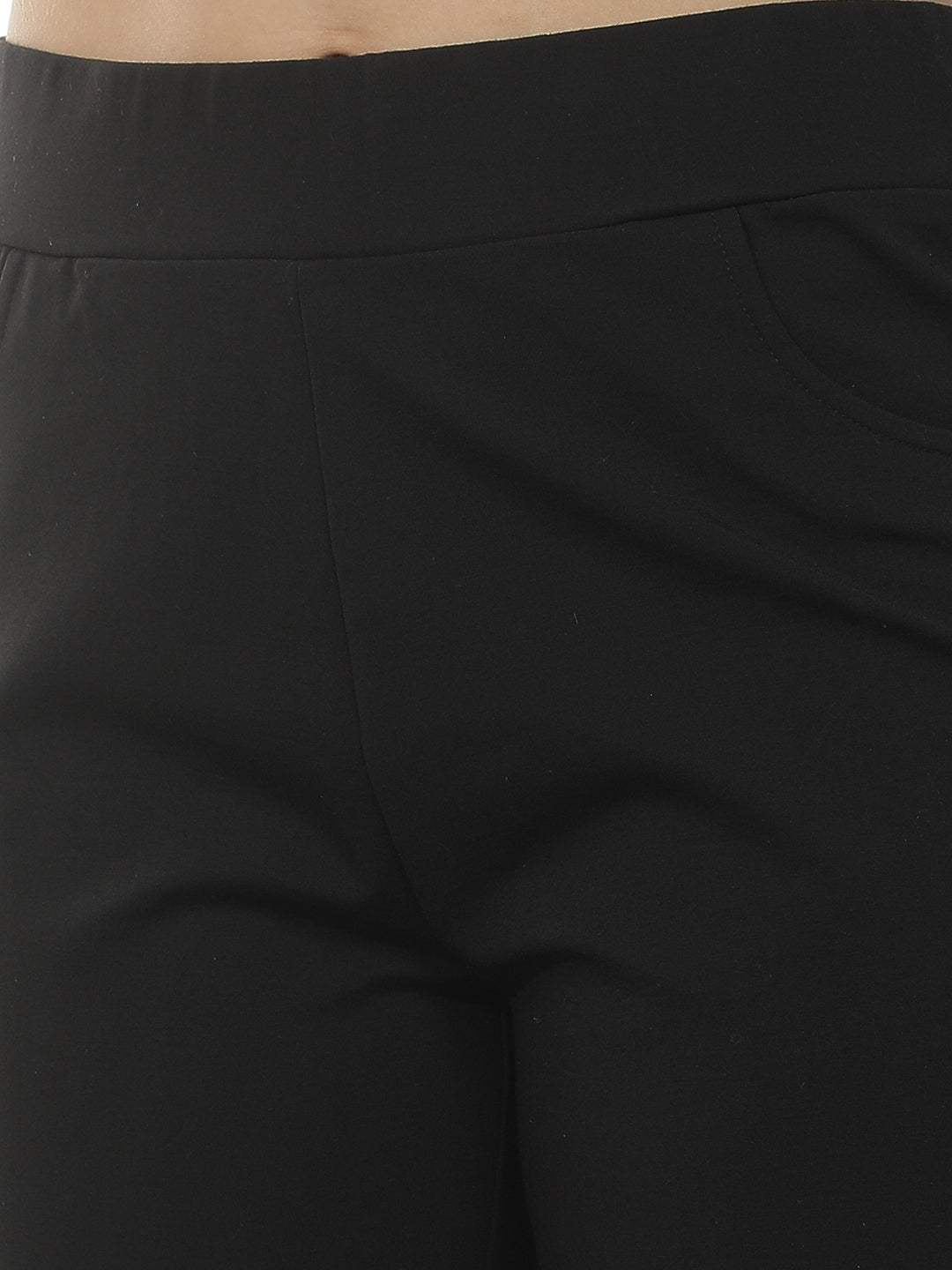 Sleek Jet Black Treggings