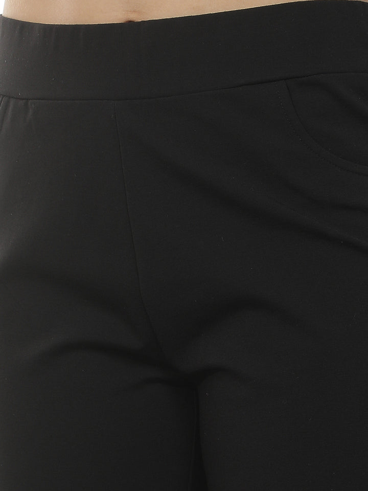 Sleek Jet Black Treggings