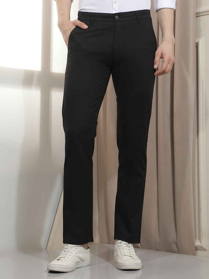 Black 100% Cotton Trousers