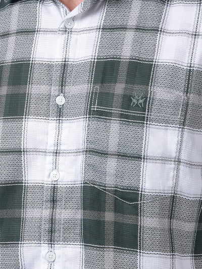 Green Checked 100% Cotton Shirt
