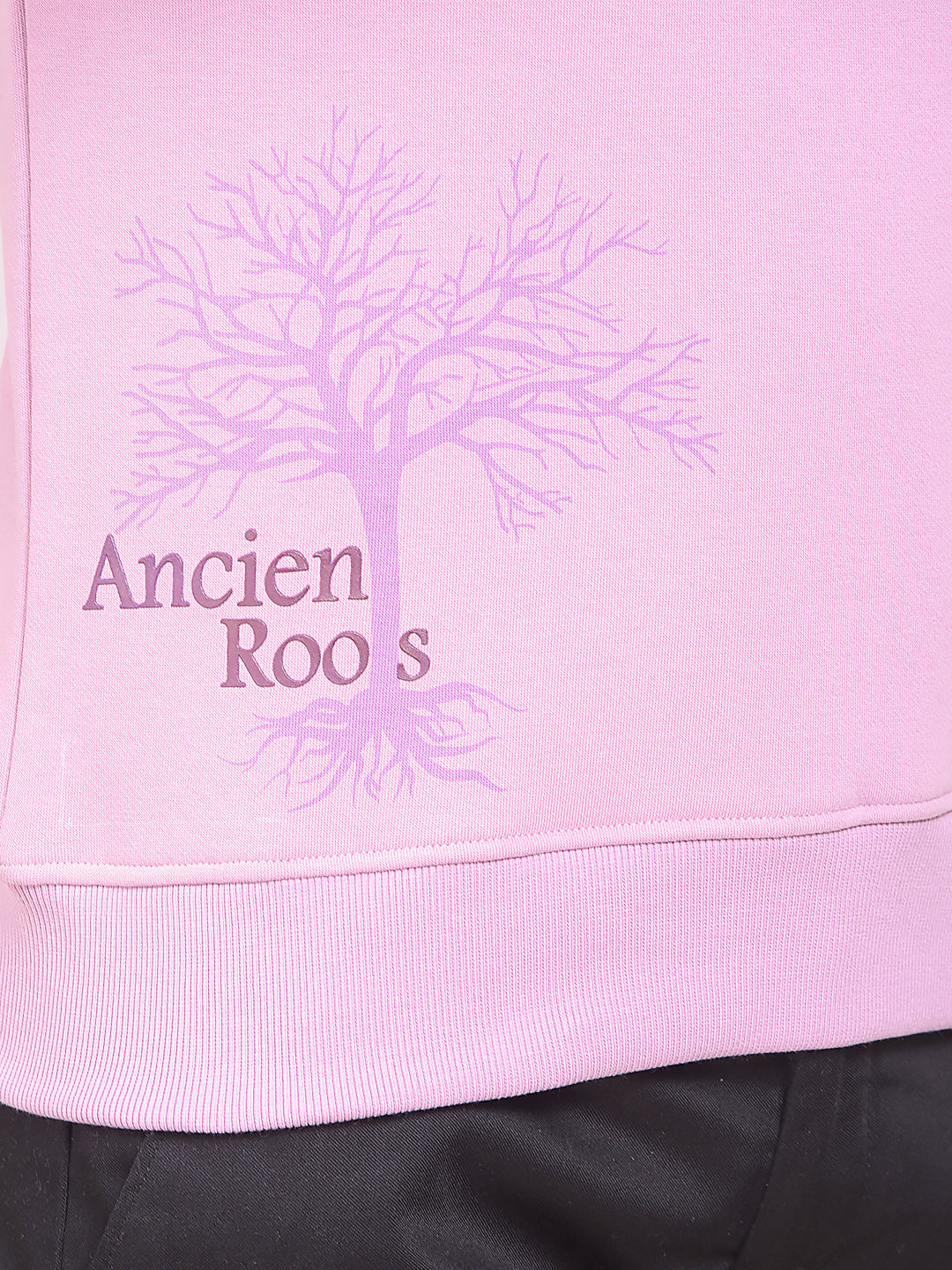 Purple Graphic Print Sweatshirt