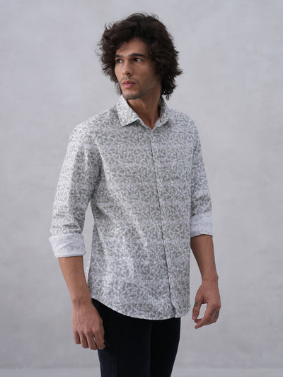 Pastel Green Printed Shirt