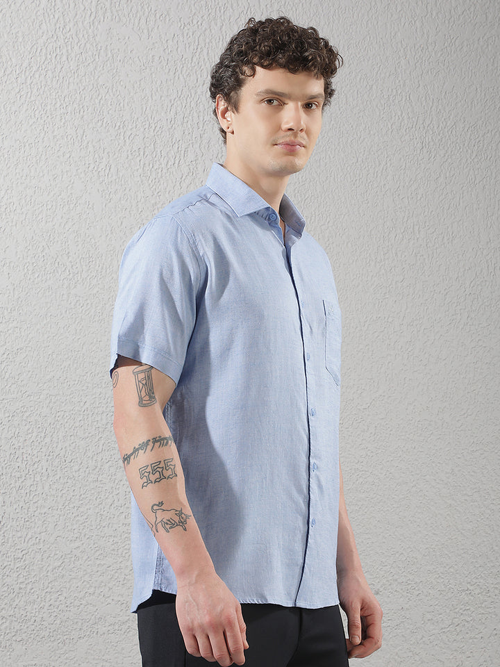 Linen Sky Blue Shirt
