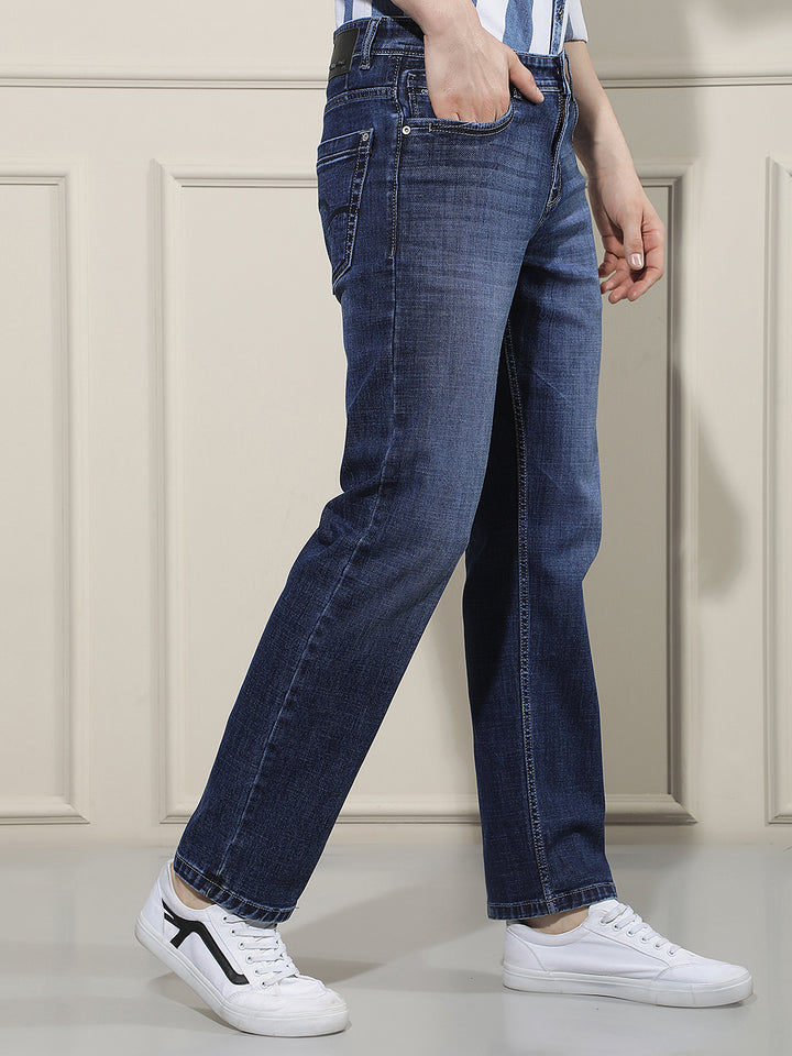 Essential Sky Blue Straight Jeans