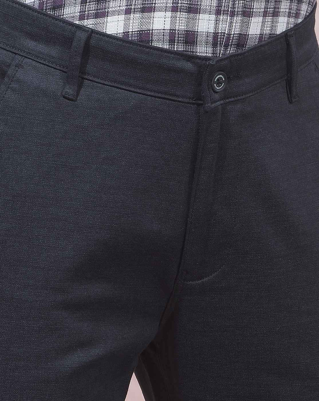 Orbit Black Printed Trousers