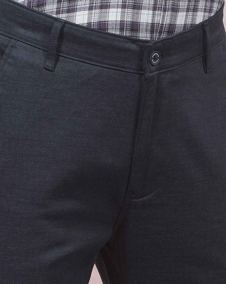 Orbit Black Printed Trousers