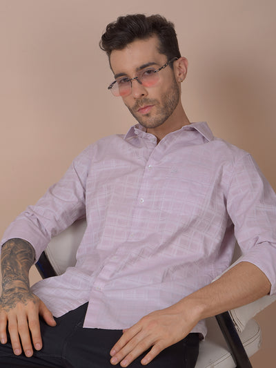 Pink Checked 100% Cotton Shirt