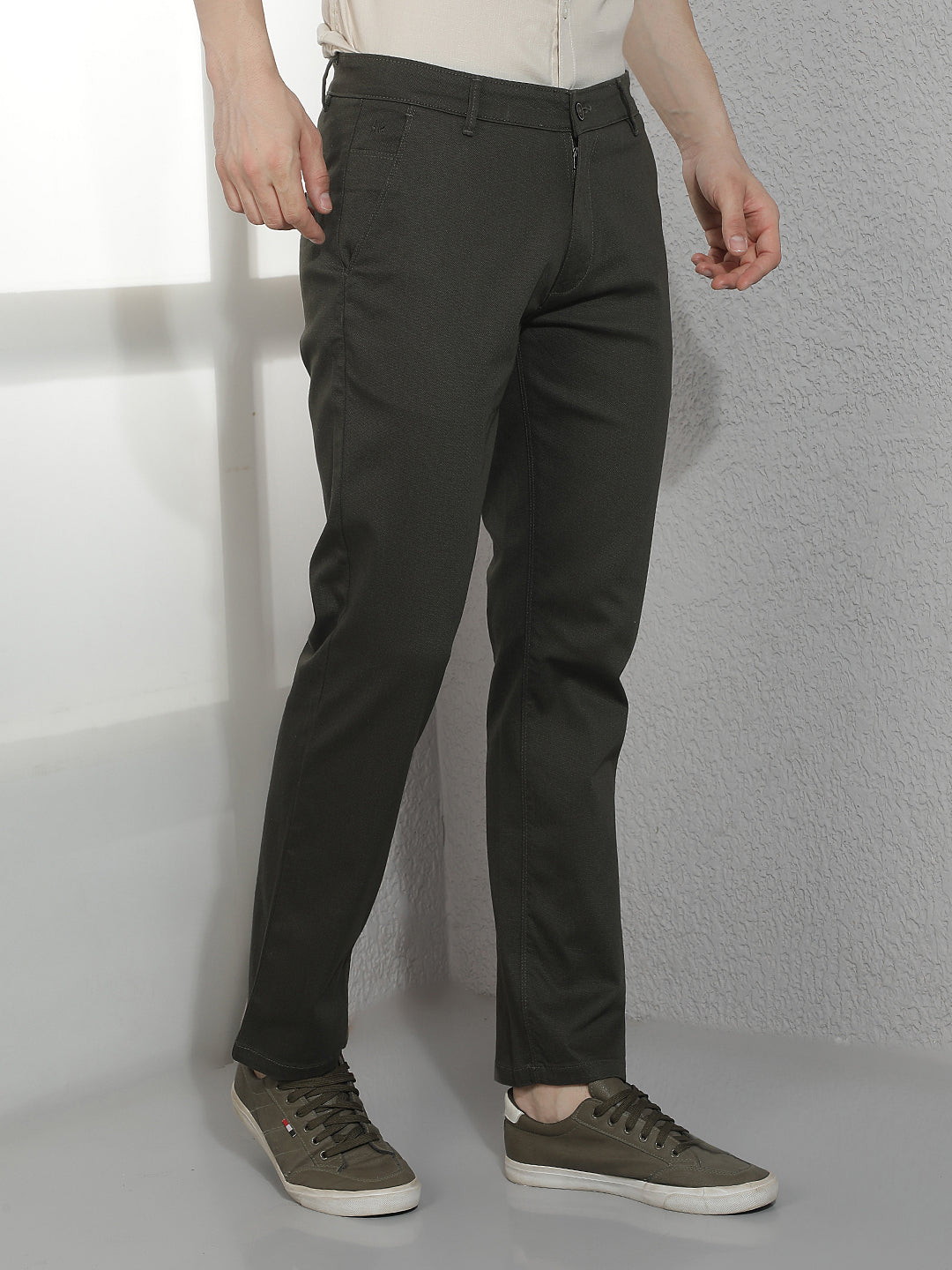Olive Straight Trousers