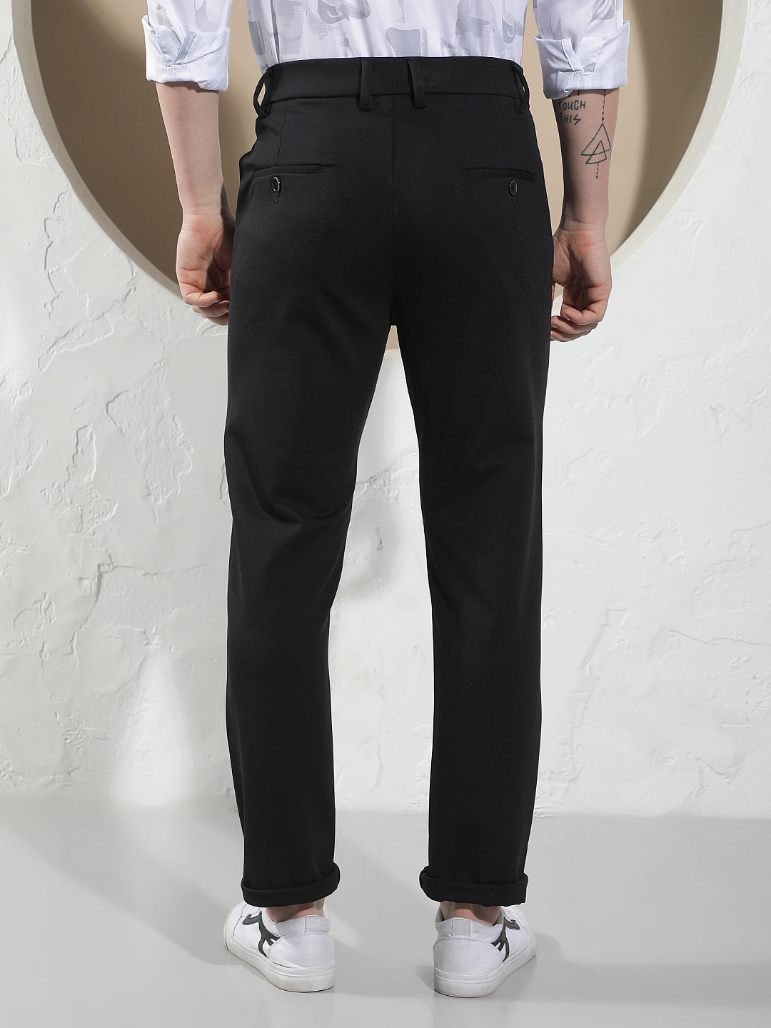 Navy Blue Knitted Trousers