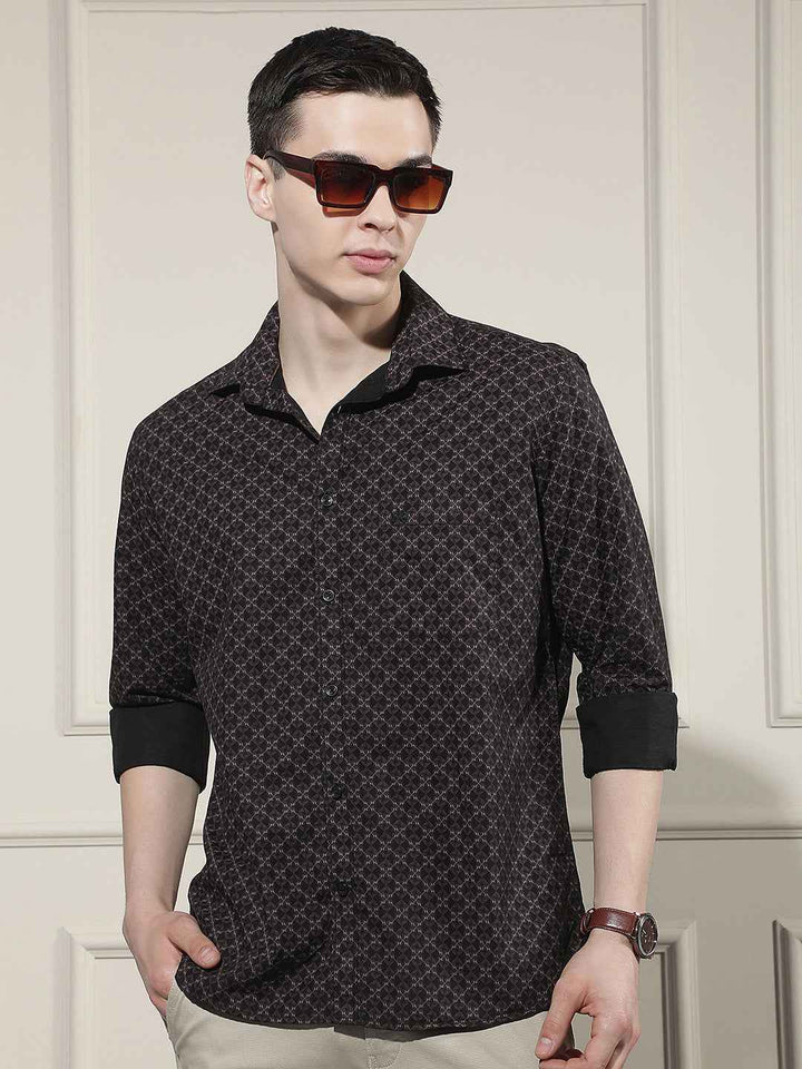 Espresso Brown Printed Shirt