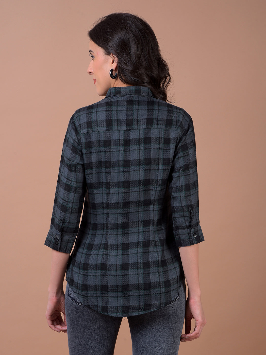 Forest Green Soft Check Shirt
