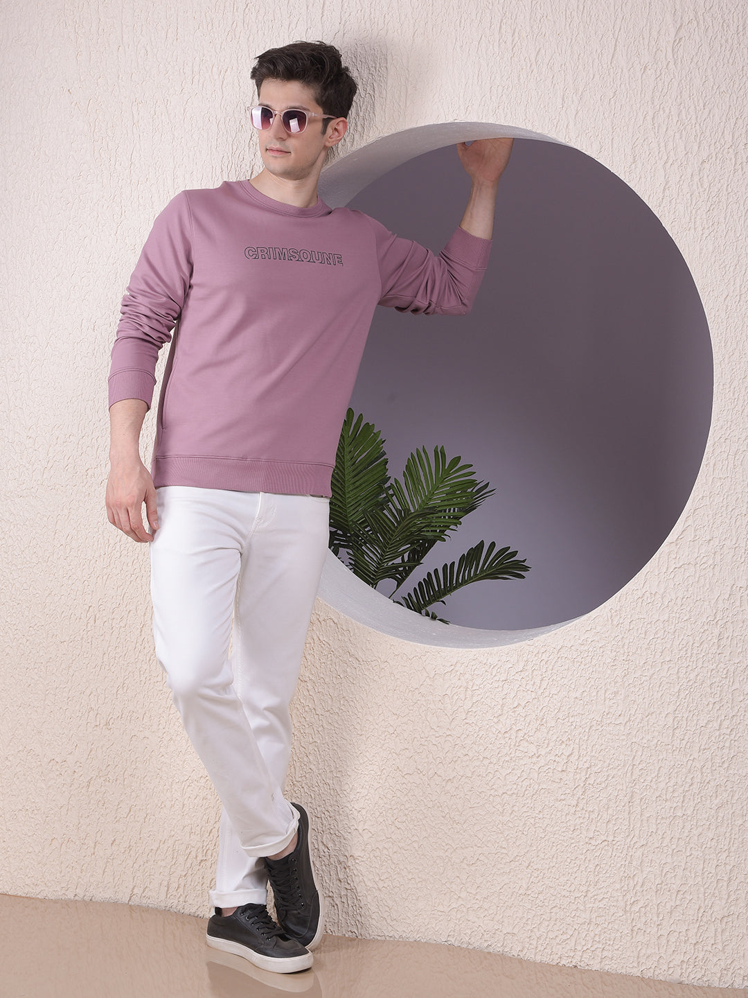 Pink Typographic Print Sweatshirt