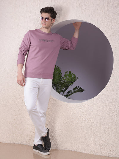 Pink Typographic Print Sweatshirt