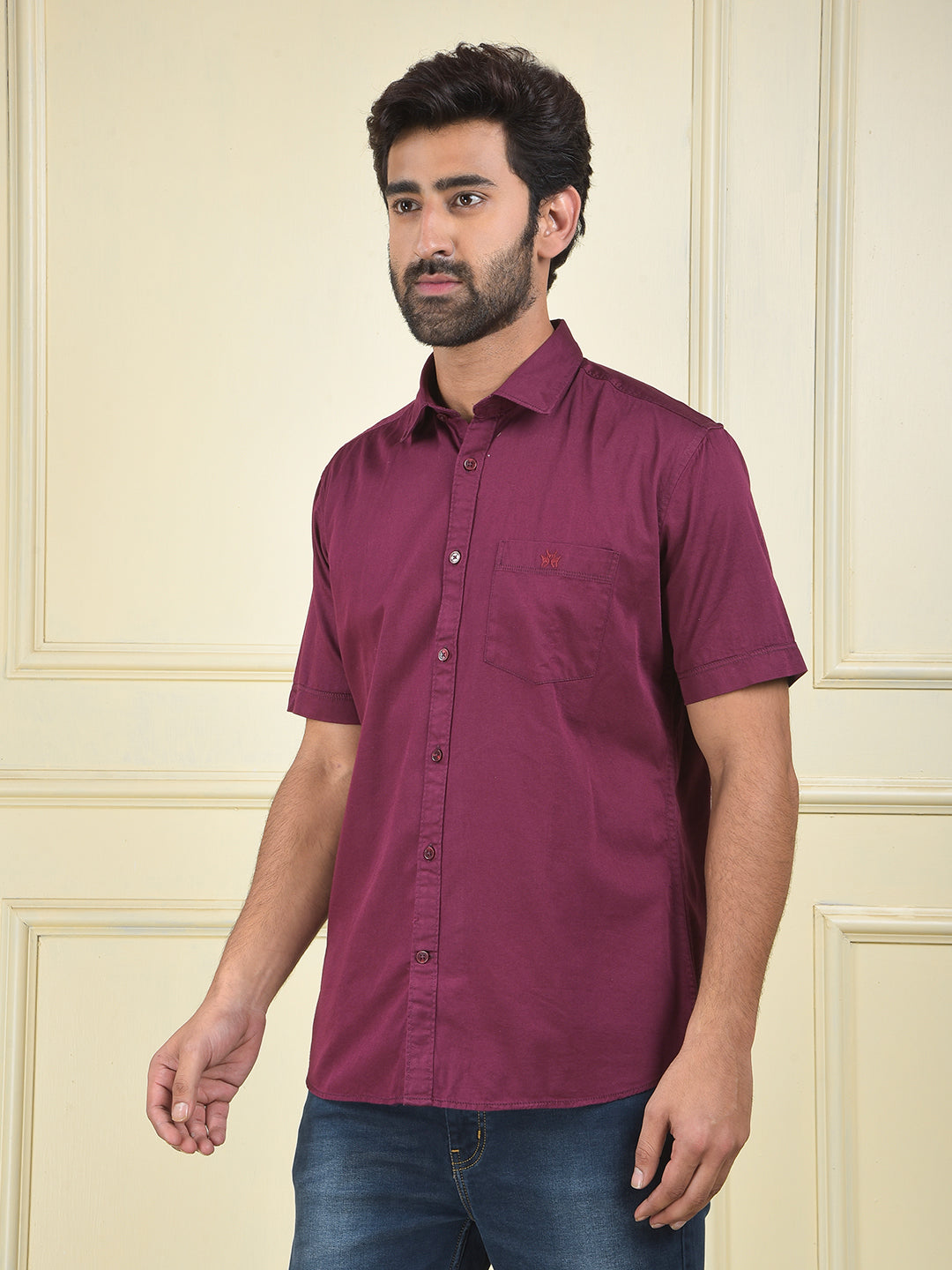 Urban Ease Maroon Shirt