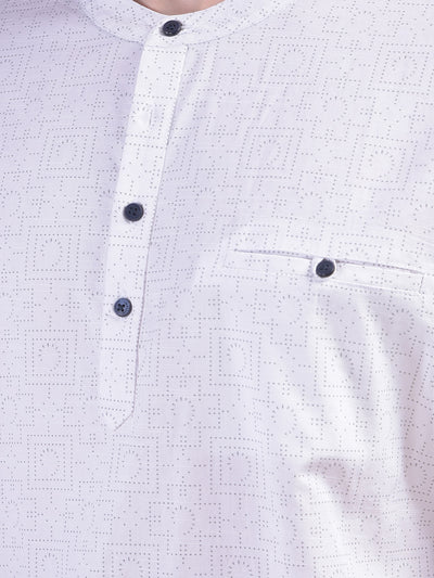 Dreamy White Printed Kurta