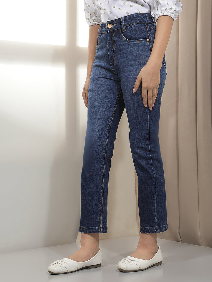 Refined Indigo Blue Straight Jeans